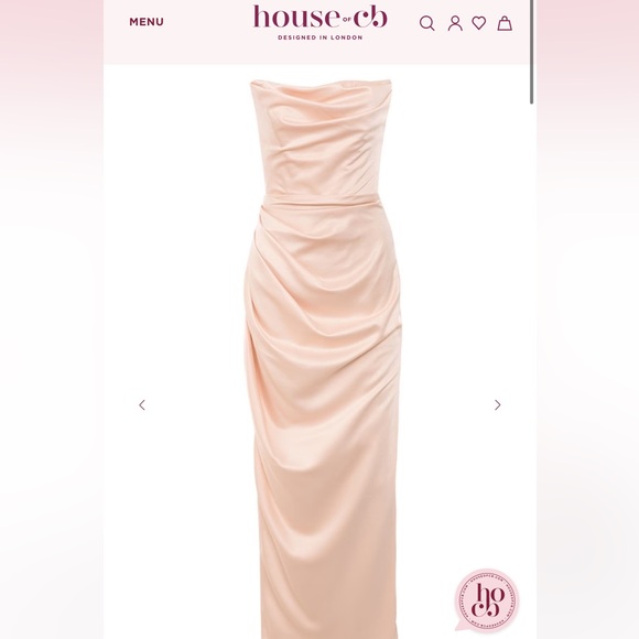 House of Cb Champagne Evening Gown NWT - Picture 2 of 3
